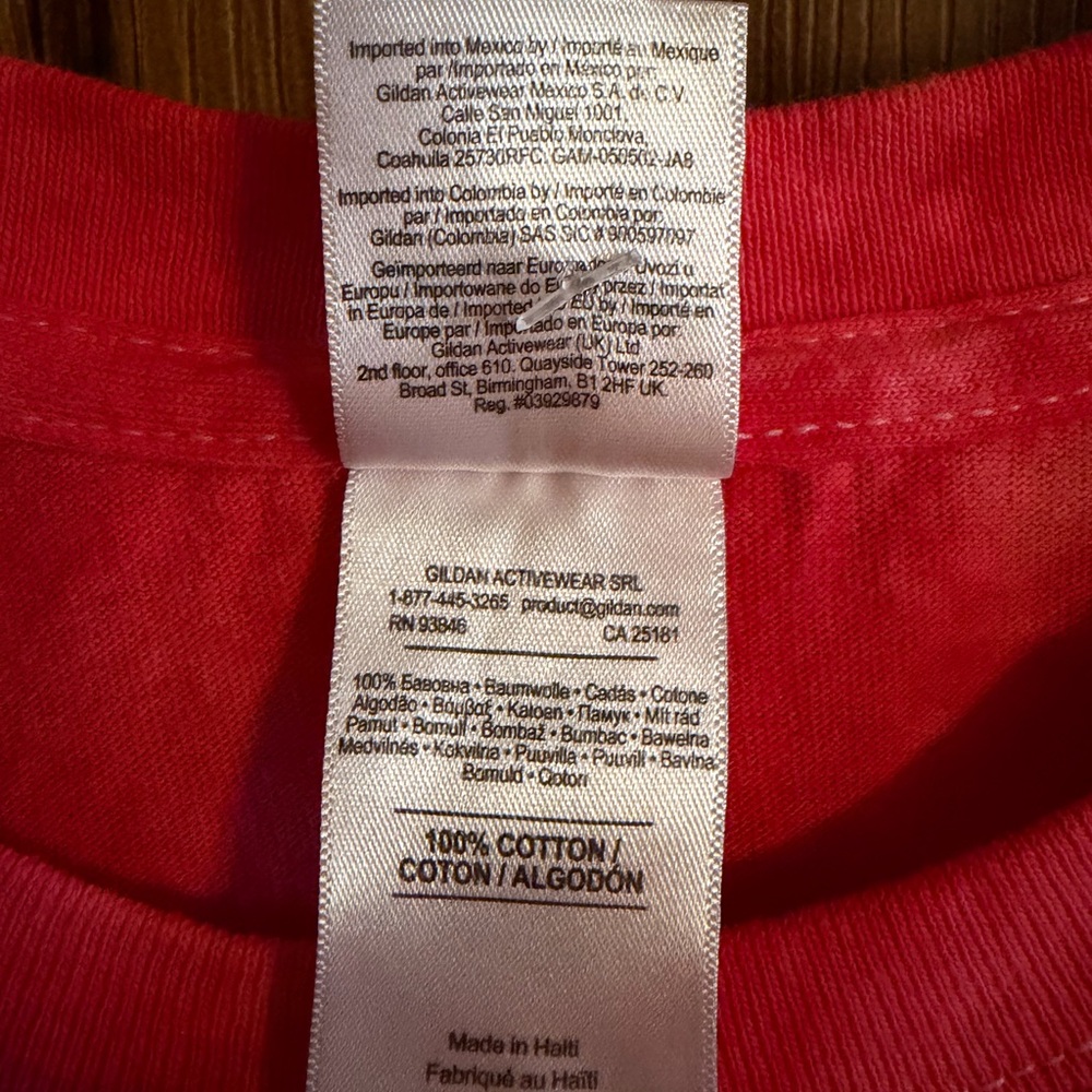 OHIO STATE Buckeyes Licensed (Gildan)  100% Cotton Red Tye Dye T-shirt  NWT - Picture 4 of 4